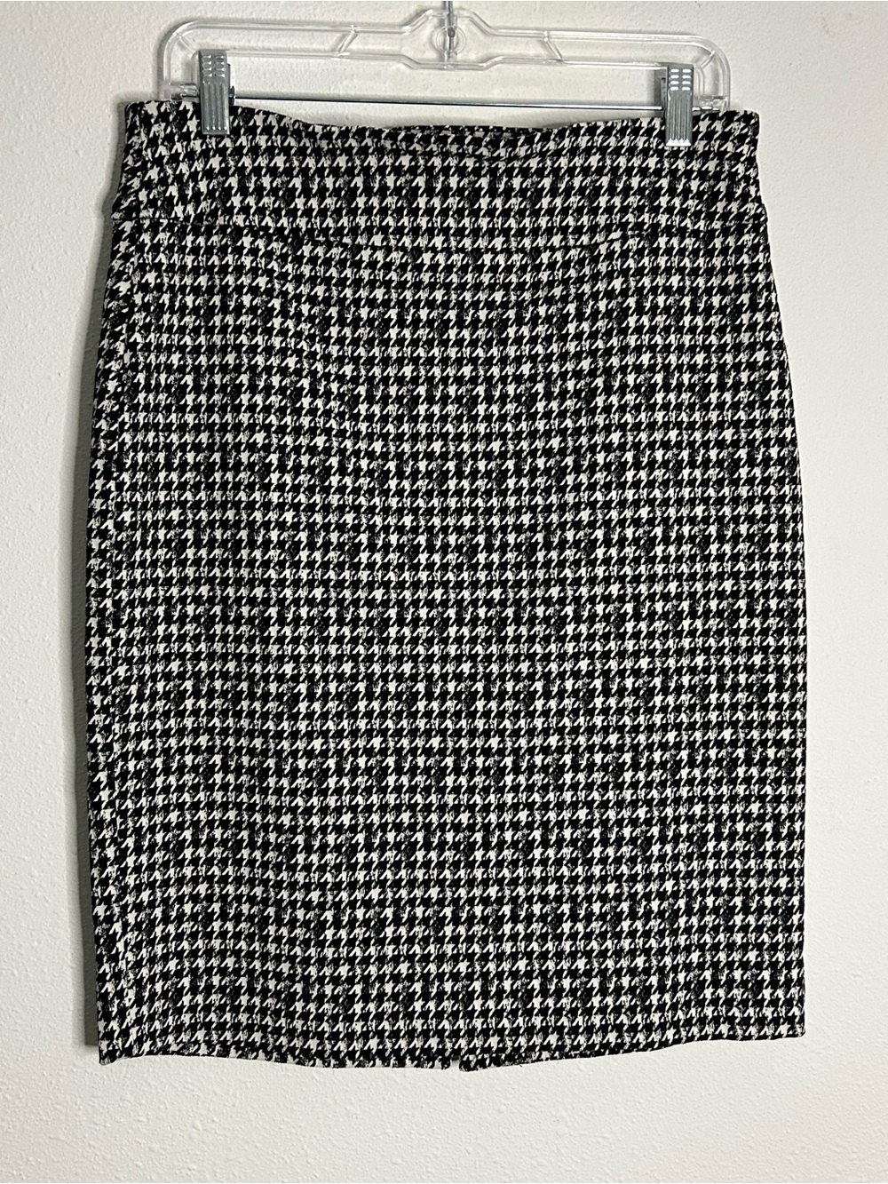 Soho Black and White Houndstooth Pencil Skirt